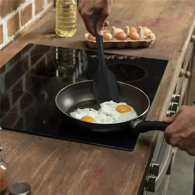 Silicone Spatulas Rubber Spoon Spatula Heat Resistant Seamless One Piece Design Non-Stick Spoonula Flexible Scrapers Baking Tool