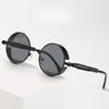 Metal Punk Sunglasses Men Women Vintage Round Designer Brand Fashion Sun Glasses High Quality Lentes De Sol Hombre