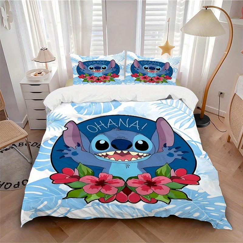 

3pcs Ohana Stitch 1 Cover+2 Pillowcases, Pillow Inserts Not Included, Machine Washable, All-Season Use, Teen and Adult Rooms138 135x200cm