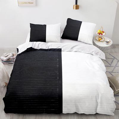 Black And White Bedding Set Single Twin Full Queen King Size Art Bed Set Aldult Kid Bedroom Three-Piece Suits 3D Print