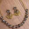 Fashion European and American Luxury Design Niche Jewelry Set Dinner Bride Accessories Necklace Retro Fringed Earrings