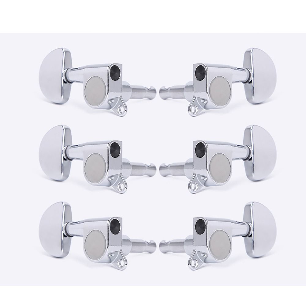6PCS Zinc Alloy Guitar Tuning Pegs 3L3R Lock String Tuning Pegs Guitar Tuning Machine Head