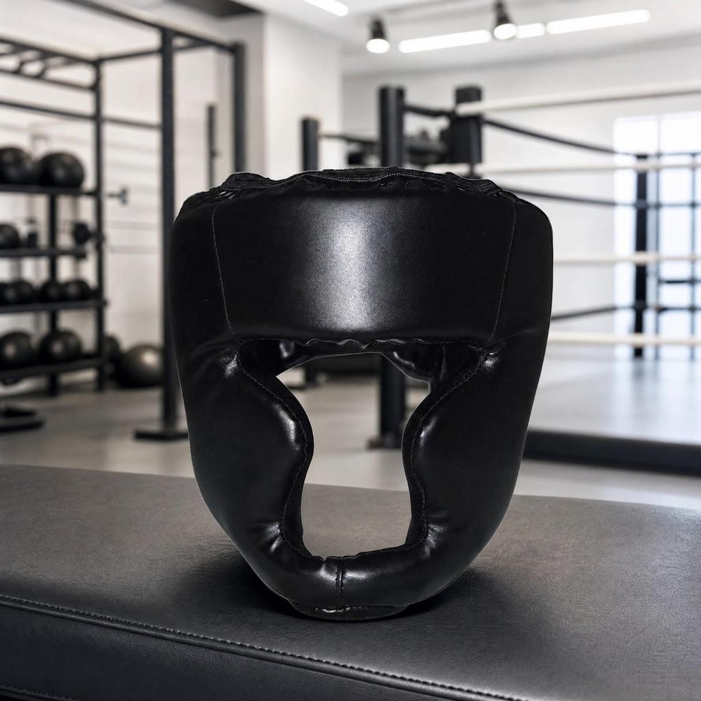 Padded Boxing Headgear Shock-Absorbing Sparring Head Guard Adjustable Guarding