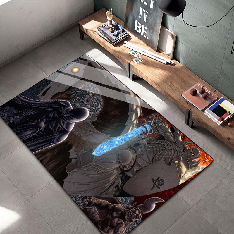 15 Sizes Berserk Anime Carpet Living Room Decor Doormat Bedroom Hallway Entrance Balcony Floor Large Area Rug Comic Pattern Mat