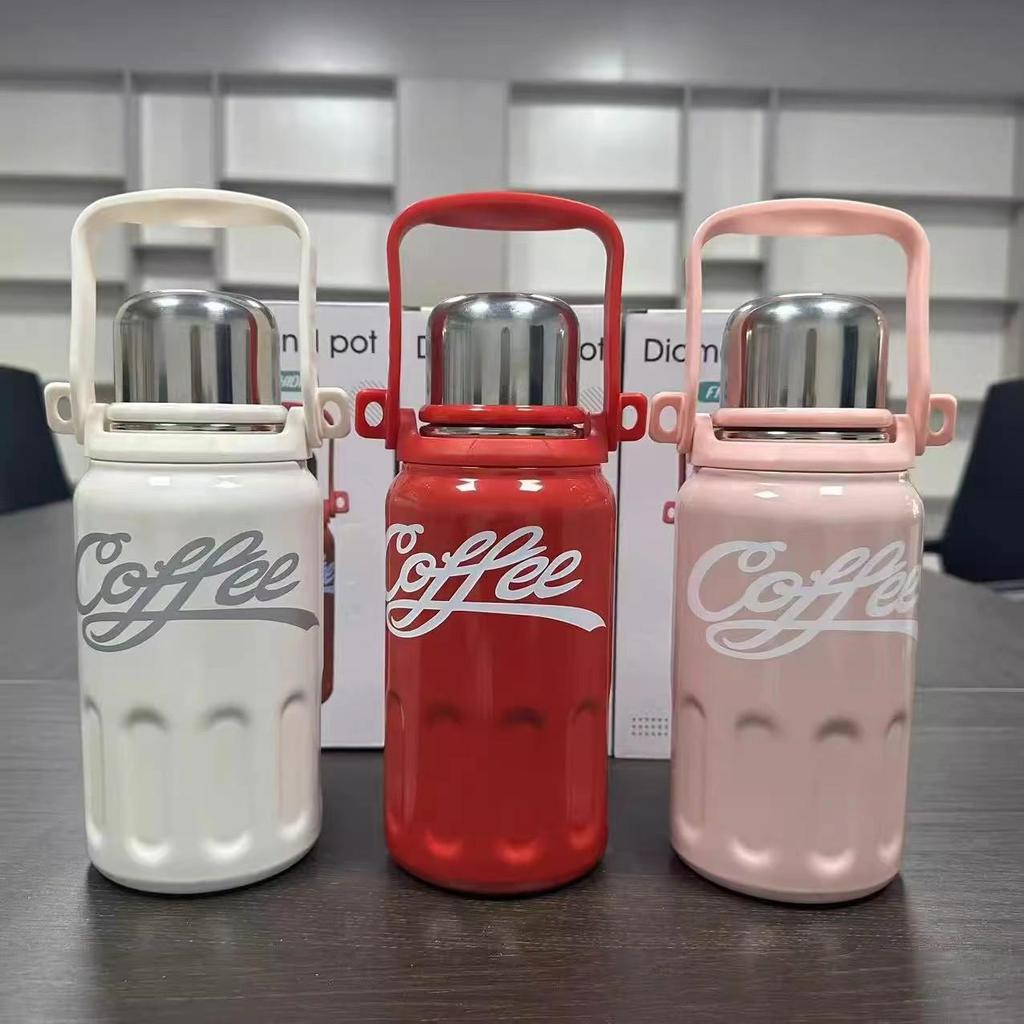 Women's Insulated Stainless Steel Sports Kettle - Large Capacity, Portable Outdoor Water Cup