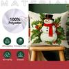 Retro Christmas Theme Pillowcase Printed Polyester 40/45/50Cm Throw Pillowcover Decorative Sofa Cushion Pillowslip Home Decor