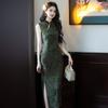 Green Sleeveless National Style New Chinese Suzhou Long Cheongsam Improved Young 1011 New Women's Premium Sense