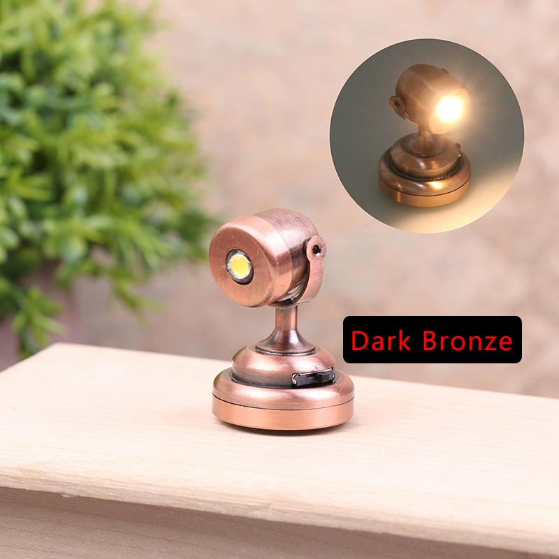1/12 Miniature Dollhouse Ceiling Lamp Wall Light Desk Lamp Home Decoration Doll Furniture Toy Can Be Bright Mini Led Lighting