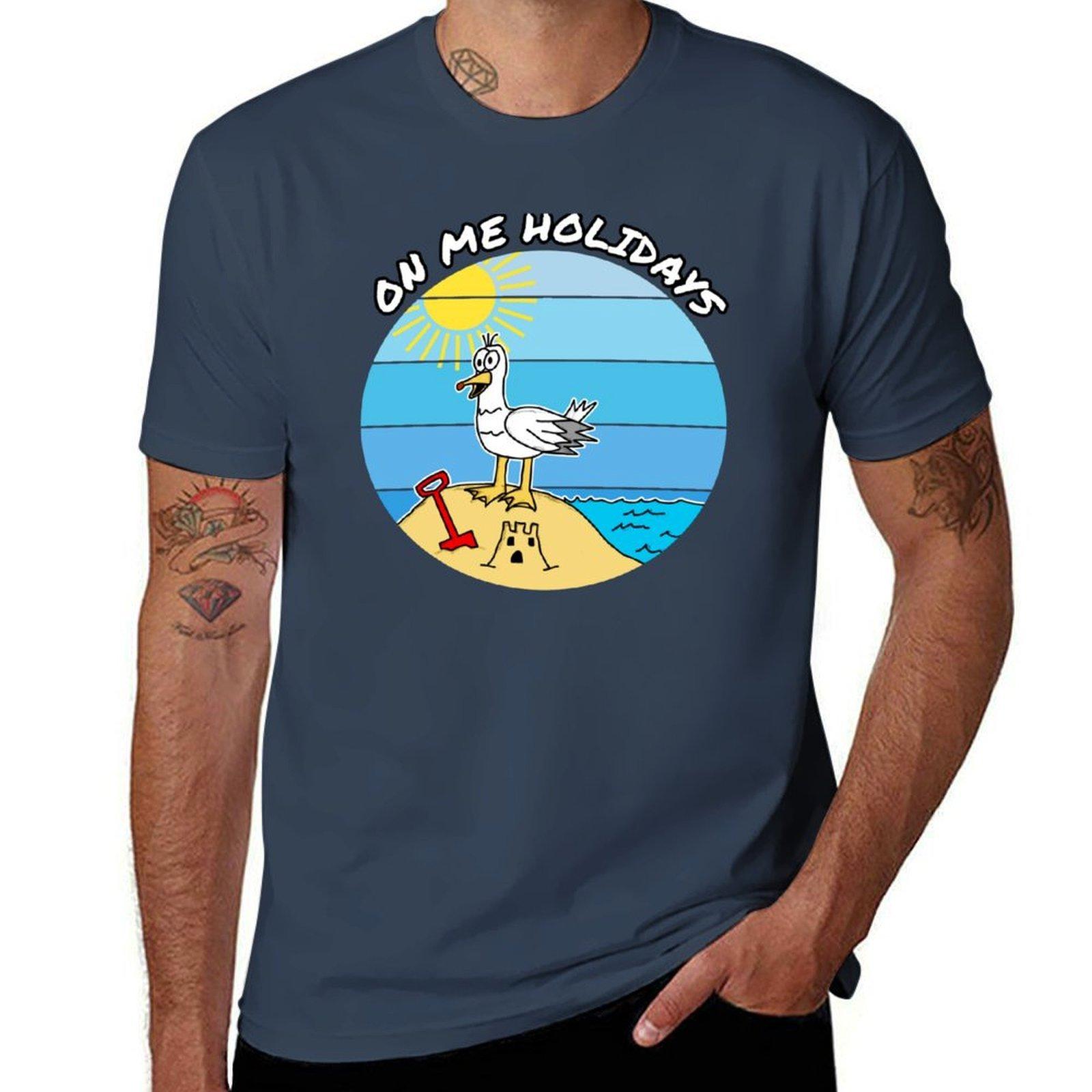 On Me Holidays Seaside Seagull British Summer Holiday TShirt High Elasticity Sports TShirt S