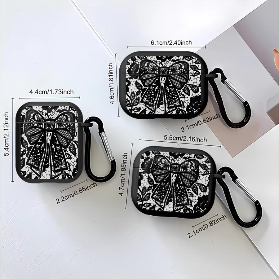 Fashion Black Lace Earphone Cases Cover Case For Airpods Pro2 3 2 Pro3 1 Pro 4