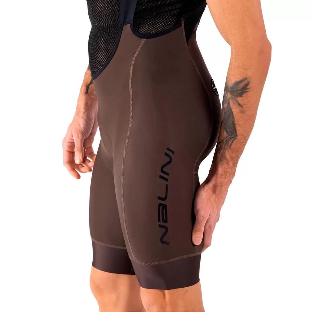 Nalini Modern PURE BIB SHORT Brown Men's