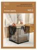 Large Foldable Square Mesh Laundry Basket with Handle - Portable and Ideal for Bathrooms