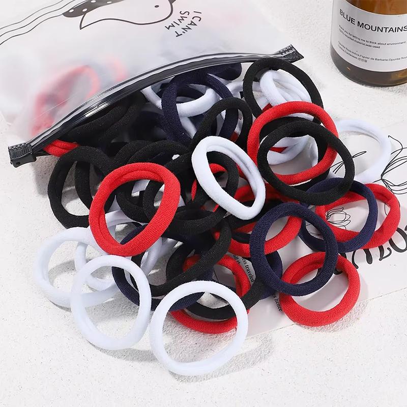 50/100/30 basic black rubber band for women girls elatic classical hair band head accessories casual sport High ponytail support