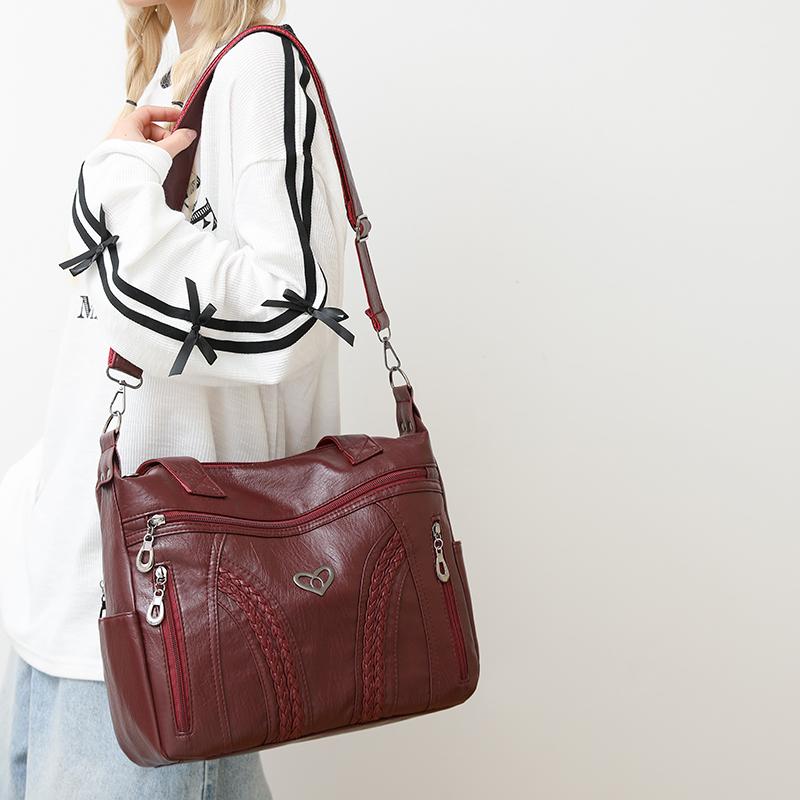 Women's Handbag Soft Leather Shoulder Bag Large Capacity Tote Bag