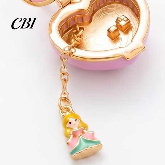 Heart Box Necklace Openable Charm Necklace, Pendant with Mini Figurine, Romantic Jewelry Women Tiny Locket Gift for Wife Girlfriend Anniversary