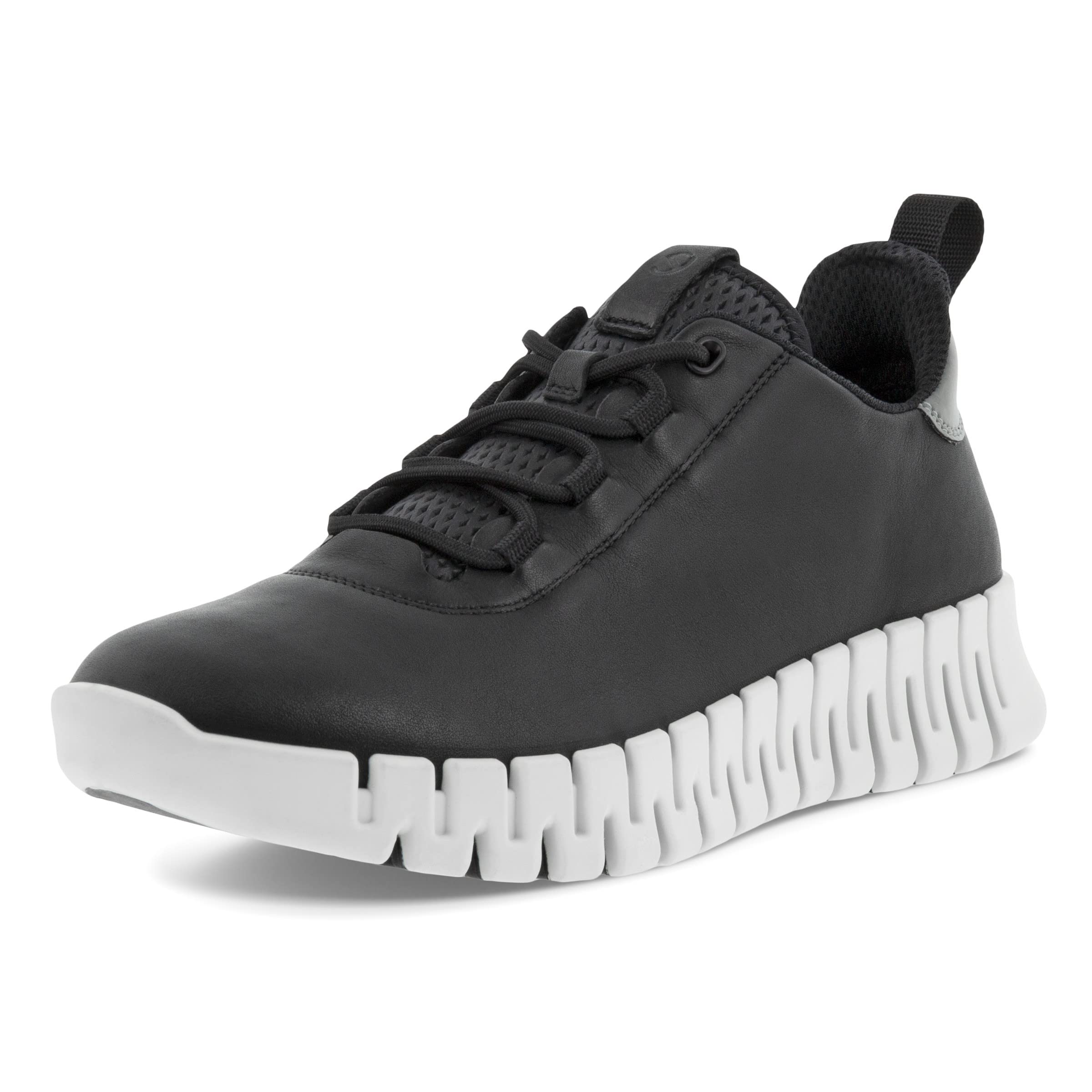 

ECCO Women s Gruuv Sneaker, Black/Light Grey, 8-8.5