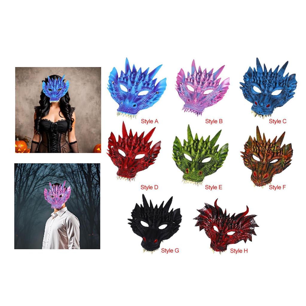 Maschera di Drago Maschera Cosplay Maschera di Animale Spaventosa per Spettacolo Teatrale Gadget per Feste