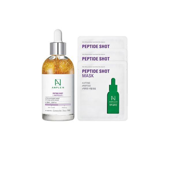 AMPLEN Peptide Shot Ampoule (100ml) + Peptide Shot Mask (3 Sheets) Special Set