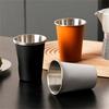 4pcs Stainless Steels Drinking Cups Outdoor Travel Cups 350ml Coffees Milk Beer Mug Stackable Camping Cup Enduring