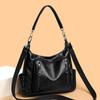 Soft leather retro fashionable messenger bag women's large-capacity simple commuter portable mother bag niche versatile shoulder bag