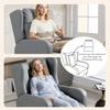 Massage Chair with Recline Function, Faux Leather, Electrically Adjustable, Footrest, Side Pocket, Steel Frame, Grey