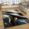 Dream Colour Marble Blue Green Gold Luxurious Carpet Rug for Home Living Room Bedroom Sofa Doormat Decor,Area Rug Non-slip Mat