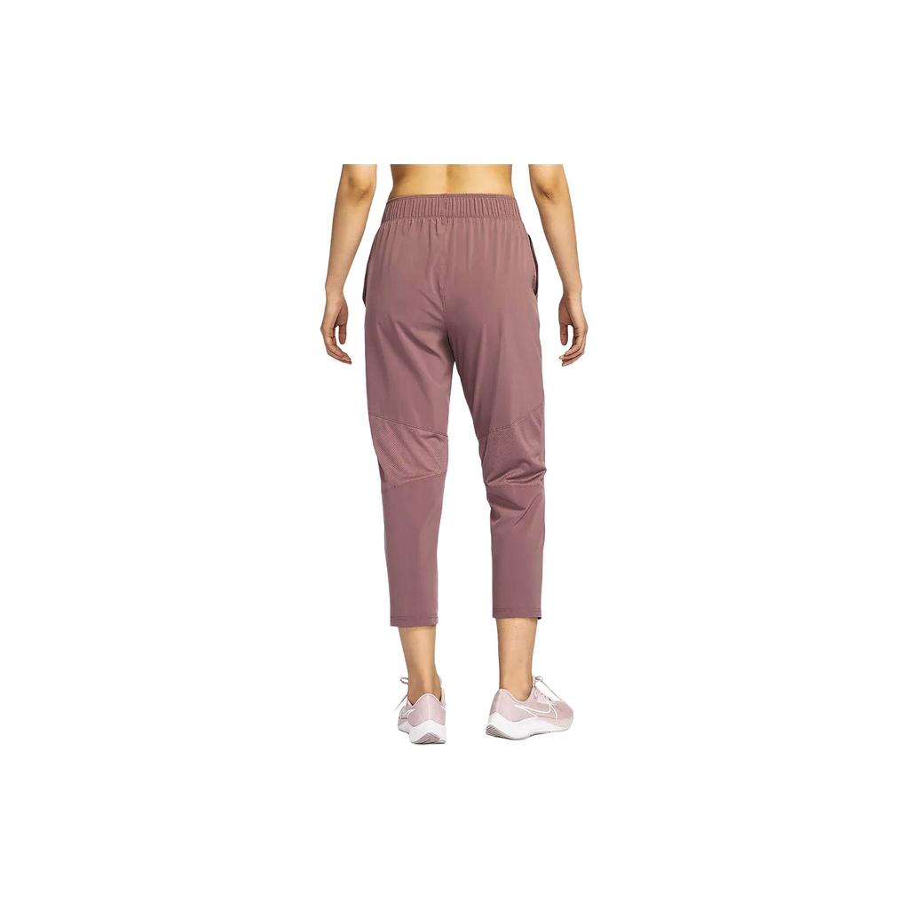 Nike Dri-FIT Fast Solid Quick-Dry Mid-Waist Drawstring Casual Knit Sports Pants Women Pants Smoke-Gray Purple Red FB7030-208