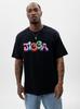 Jigga Wear Colorfull Men's Black Short Sleeve Oversize T-Shirt M