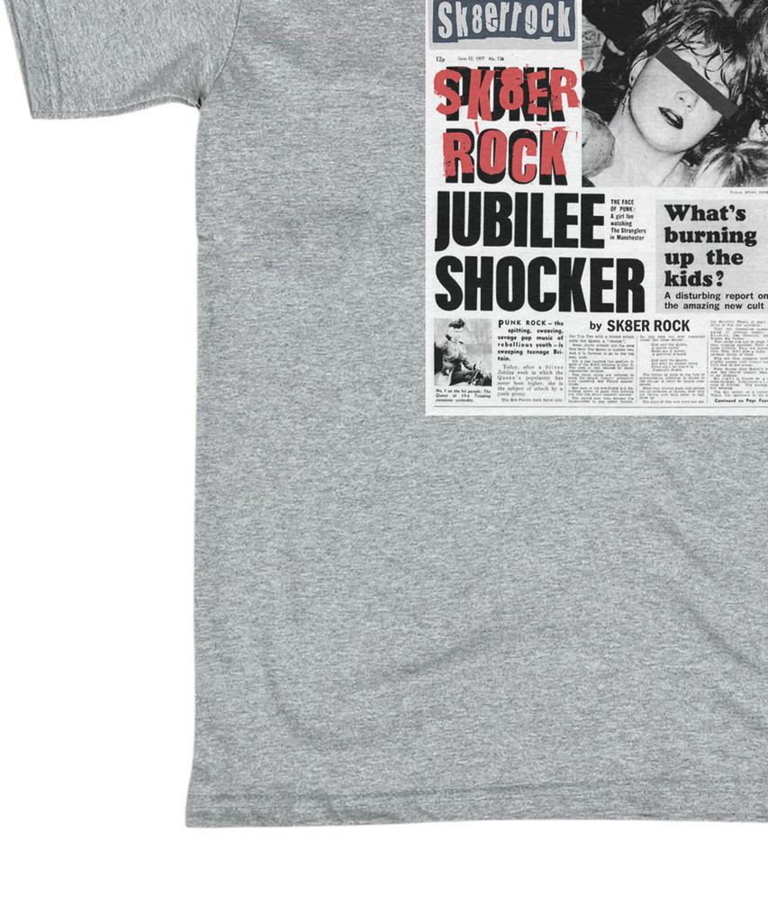 SK8ER ROCK Burning Youth T-Shirt ((Melange Gray))