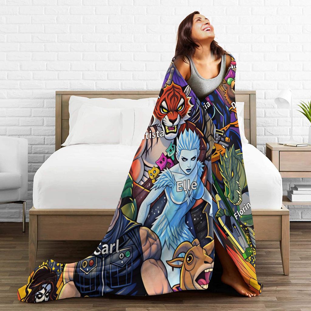 Dungeon Crawler Carl Blankets Soft Fluffy Plush Throw Blanket For Couch Bed Airplane Travel Flannel Bedspread Bed Cover