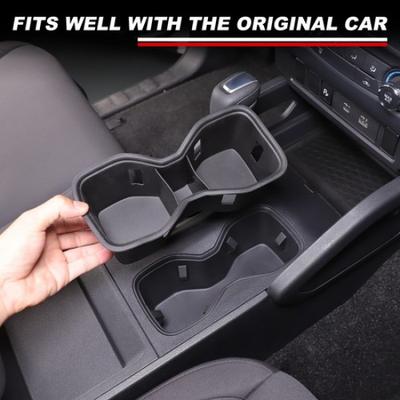 Black TPE Center Console Cup Holder Protector For Nissan Frontier +