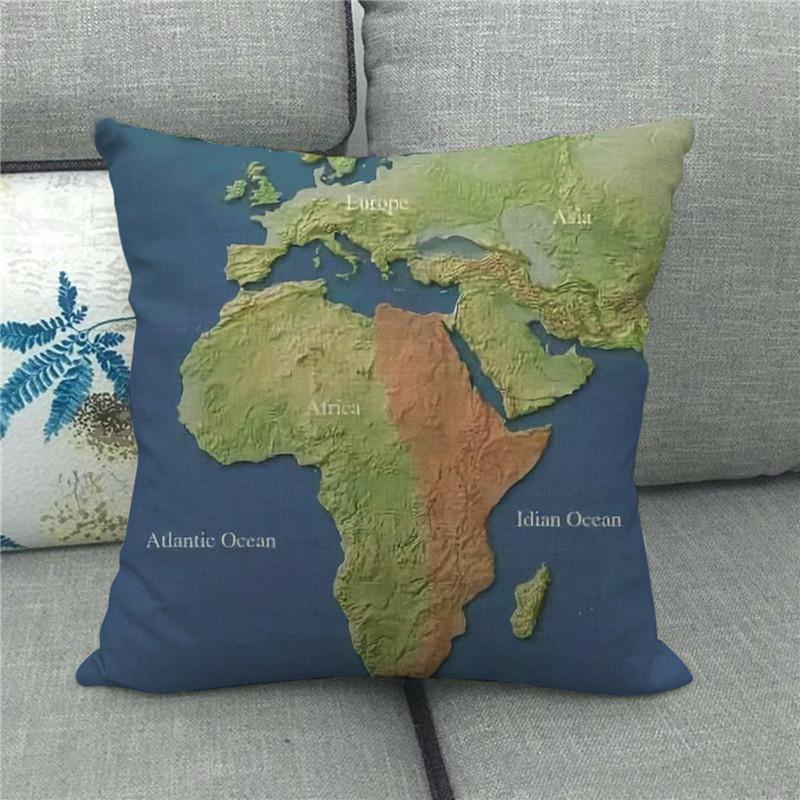 A Simple Sketch Of The Beautiful Earth Digital Printing Short Plush Pillow Covers For Car Sofa Office Cushion Cover Home Goods