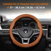 ZKMD1 Suitable for Renault Ultra-Thin Breathable Leather Steering Wheel Cover Suitable for Megane 3 2 4 Clio4 5 Captur Trafic