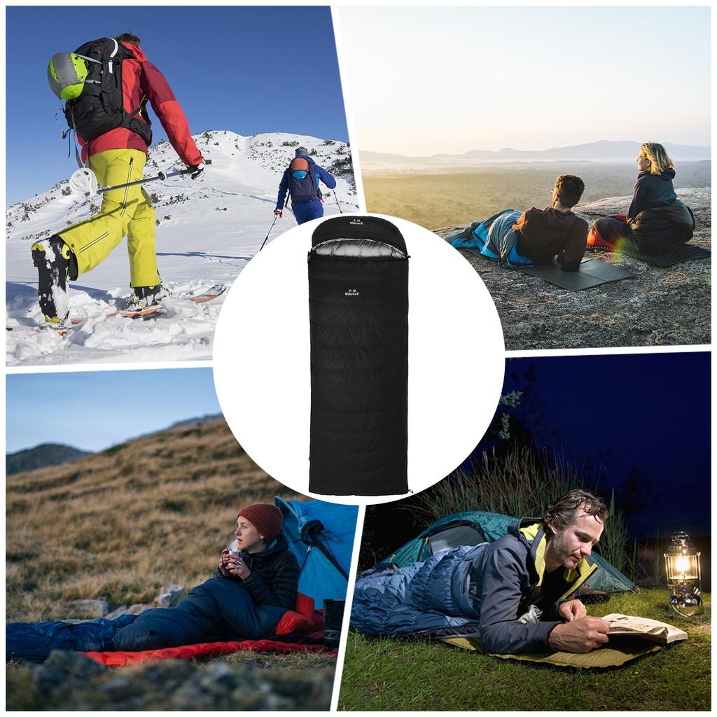 95percent  White Goose Down Lightweight Sleeping Bag 210x80cm with Storage Bag for Backpacking Camping