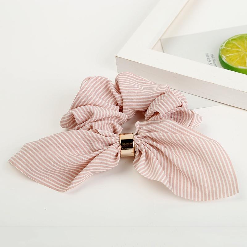Retro Bow Hair Ring Hair Rope Ladies Europe America Metal Buckle Rope Fabric Hair Accessories