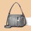 Borsa a Spalla Morbida in PU con Chiusura a Zip Frontale e Tracolla Regolabile Elegante Borsa Tote Quotidiana da Donna