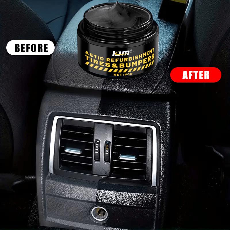 Versatile Car Restoration Cream - PE Material, Shiny Finish Enhancer for Plastic Parts & Tires, Black Restoration Solution for