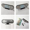 Brightness Adjustment Digital Alarm Clock 12/24H Format Voice Control LED Electronic Clock with RGB Mood Light 2 Alarms