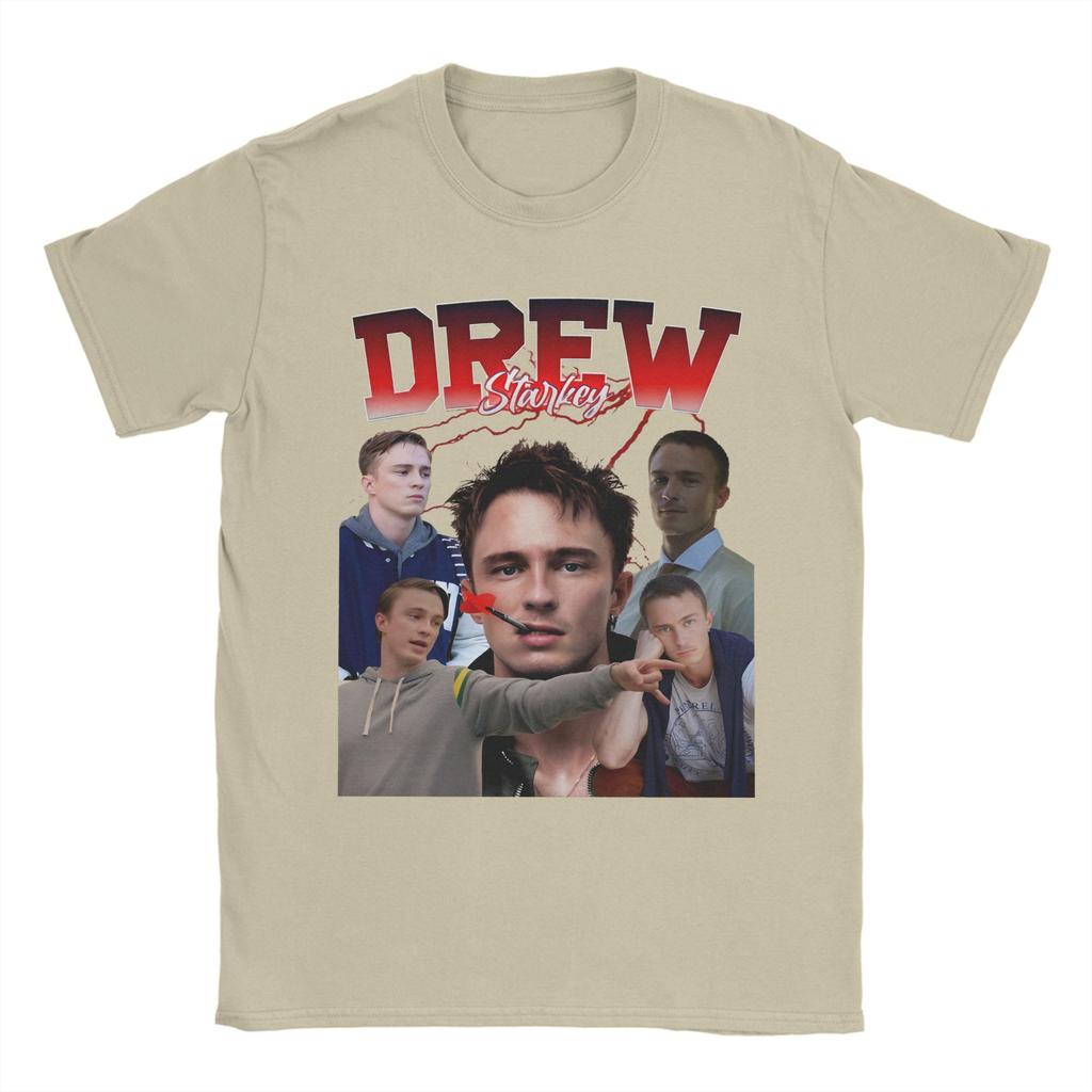 Drew Starkey Maglietta Unisex Cotone Puro Divertente Girocollo Manica Corta Abbigliamento Stampato