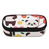 Pen Case Lightweight 300D Polyester Organized Storage Smooth Zipper with Main Compartment Mesh Pocket and Pen Slots for Students
