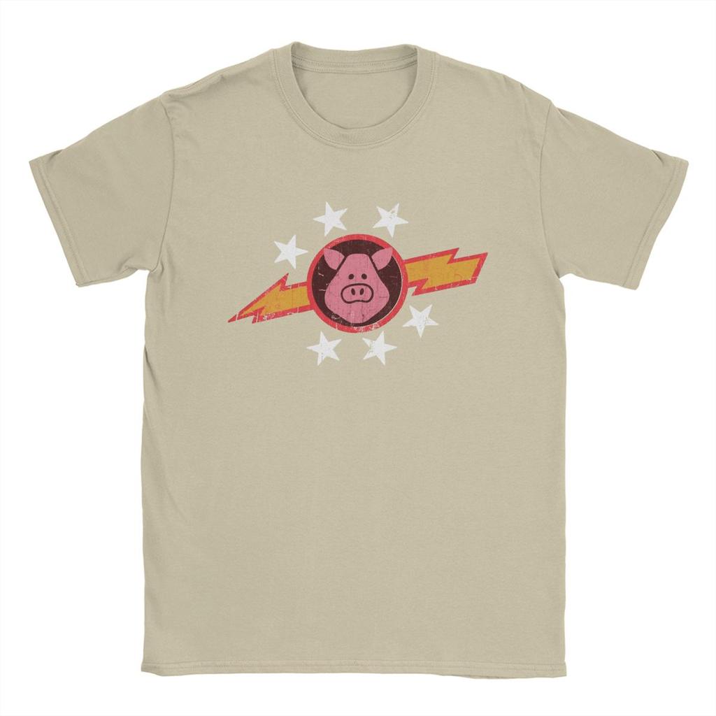 T-shirt da uomo Pigs In Space Maglietta Divertente Manica Corta Girocollo T-shirt Cotone Nuovi Arrivi Top