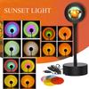 ZK20 Sunset Lamp Led Projector Remote Control Rainbow Atmosphere Night Light Photographic Home Background Wall Decoration Lamp