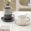 230ML Ceramic Cup Coffee Mug Set Delicate Spoon and Dish Cup Set Nordic Household Afternoon Teacup with Saucer Drinkware