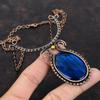 Blue Fire Labradorite Necklace Copper Wire Wrapped Necklace Adjustable Necklace Handmade Necklace Gemstone Jewelry For Gift Copper Jewelry