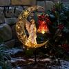 Decorative Pathway Lighting for Patios Solar Christmas Yard Stakes Light, Nutcracker Soldier/Angel/Red Bird/Snowman Outdoor Garden Lamp, Gift