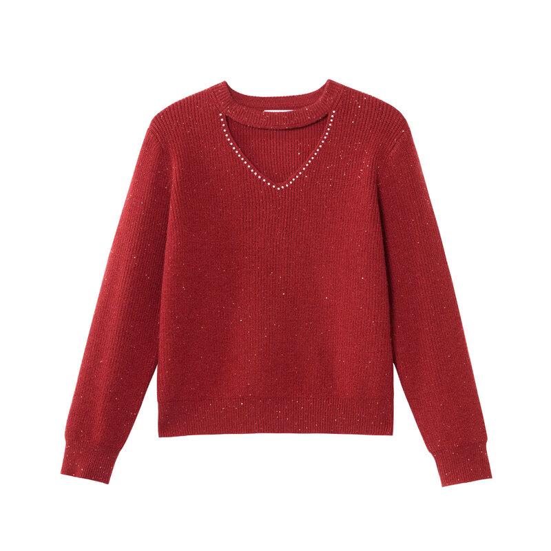 Женский ретро-свитер с жемчугом INMAN L