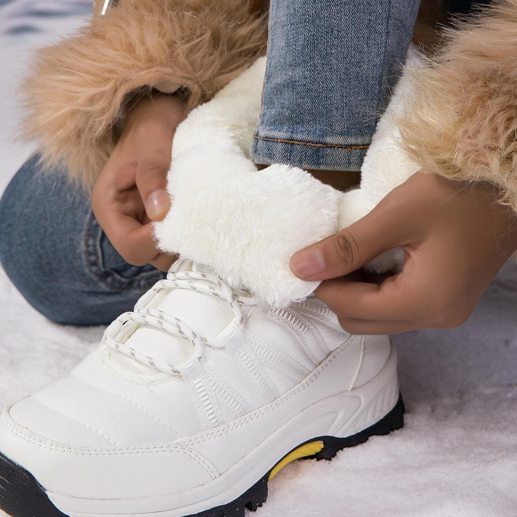Fashion 2025 New Cotton Shoes Waterproof and Cold proof Long Boots for Women Outdoor with Thick Velvet and Warmth Snow Boots