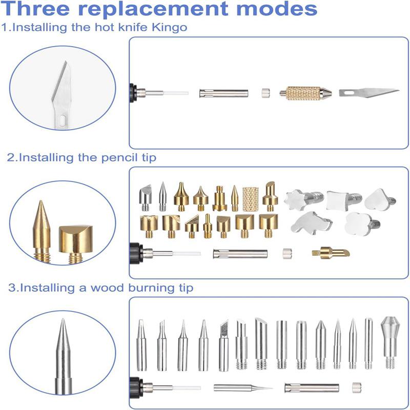 Adjustable Temperature Wood Burning Tool (200~450°C) for Pyrography, Carving, and Welding
