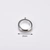 Stainless Steel Clear Glass Photo Locket Pendant for Jewelry Making Metal Memory Twist Screw Floating Picture Box Frame Charms
