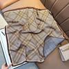 Spring clothing with silk scarves Double-sided herringbone velvet silk scarves Simple retro square scarves Travel sunscreen scarves